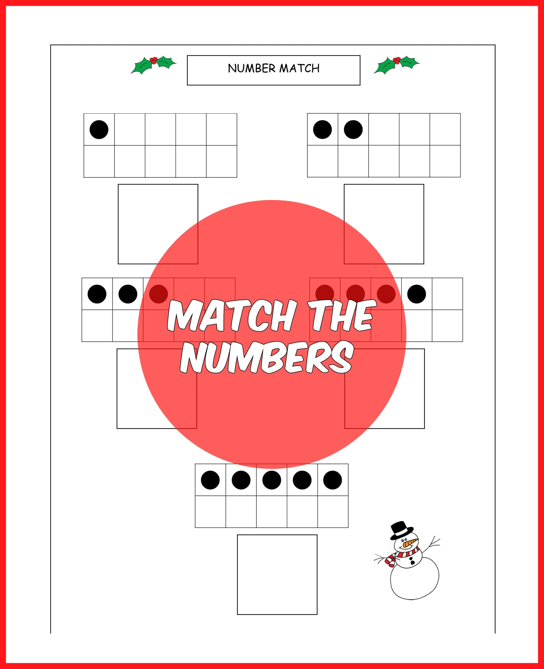 CHRISTMAS NUMBER MATCH 1-10